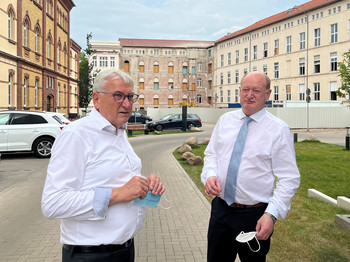 Sachsen-Anhalts Finanzminister Richter und Niedersachsens Finanzminister Hilbers